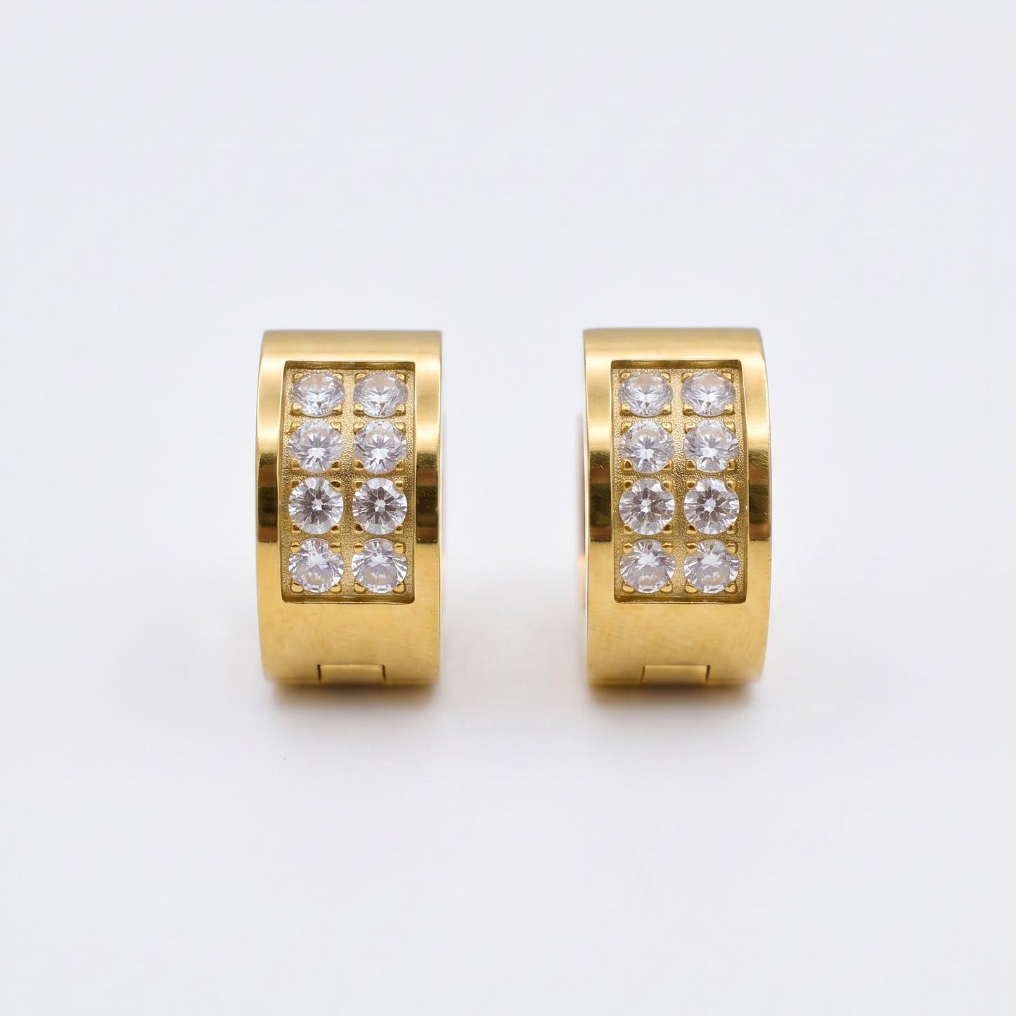 Lumiere Pave Huggie Earrings