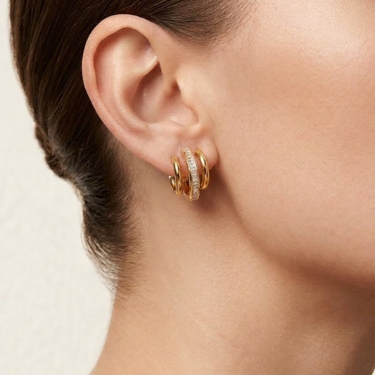 Aurora Triple Loop Earrings