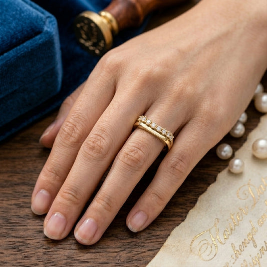 Celeste Crystal Band Ring