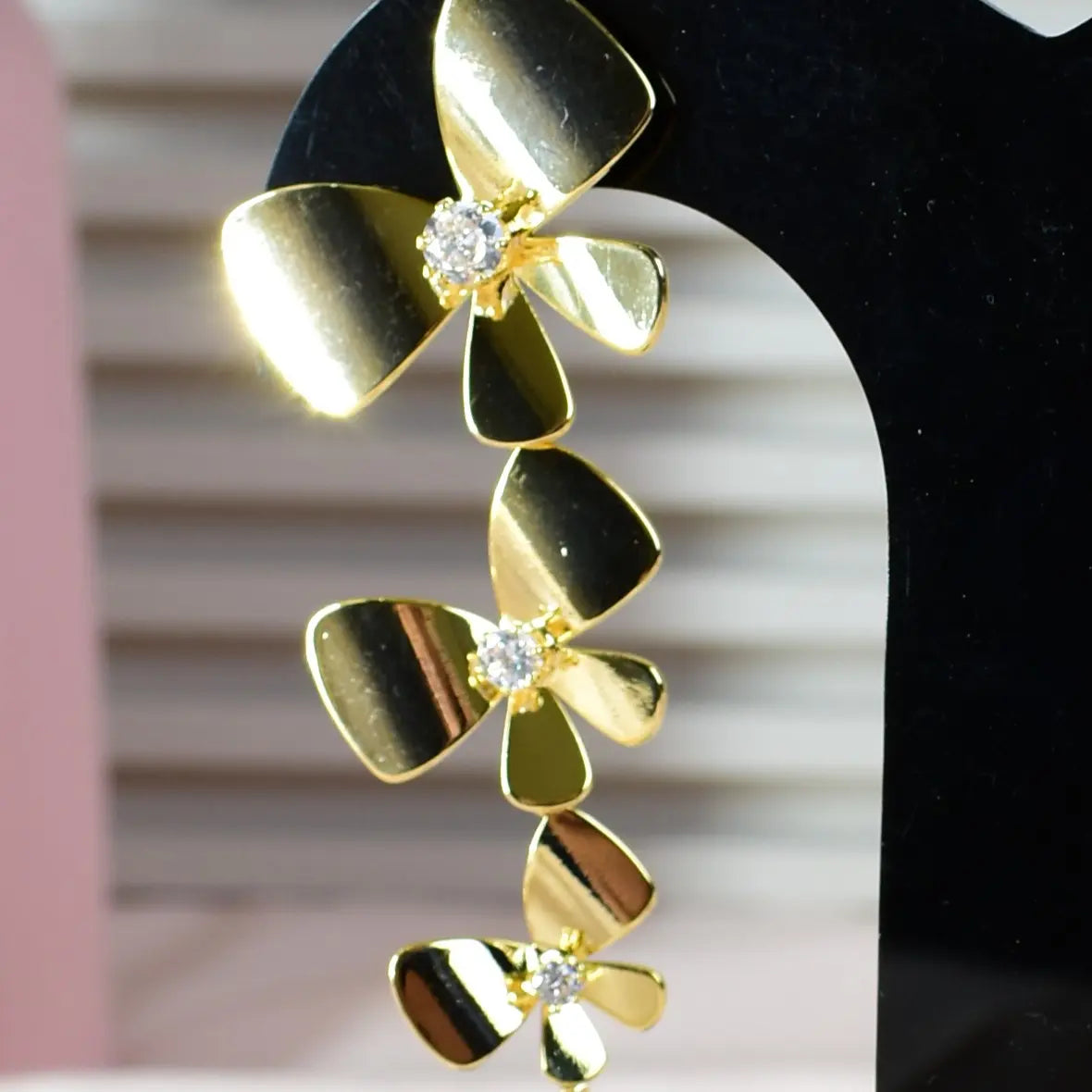 Golden Bloom Drop Earrings