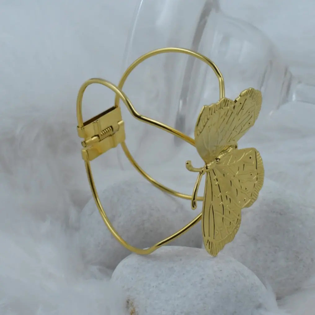 Gold Butterfly Statement Cuff