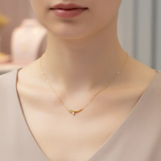 Luna Curve Pendant Necklace