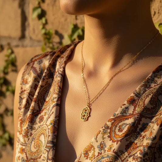 Hamsa Hand Pendant Necklace
