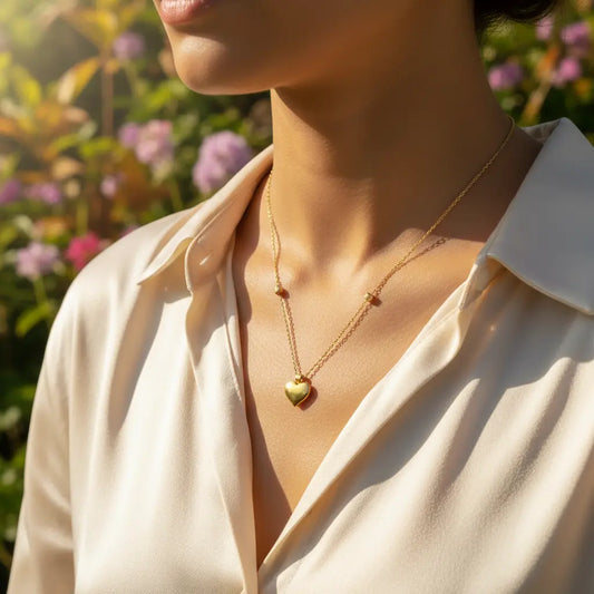 Golden Heartbeat Necklace