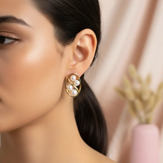Luxe Pearl Orbit Earrings