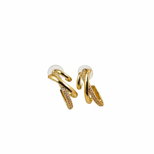 Criss-Cross Pave Earrings