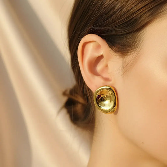 Gilded Pebble Earrings