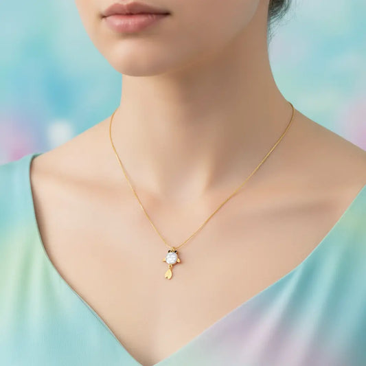 Tiny Fishy Charm Necklace