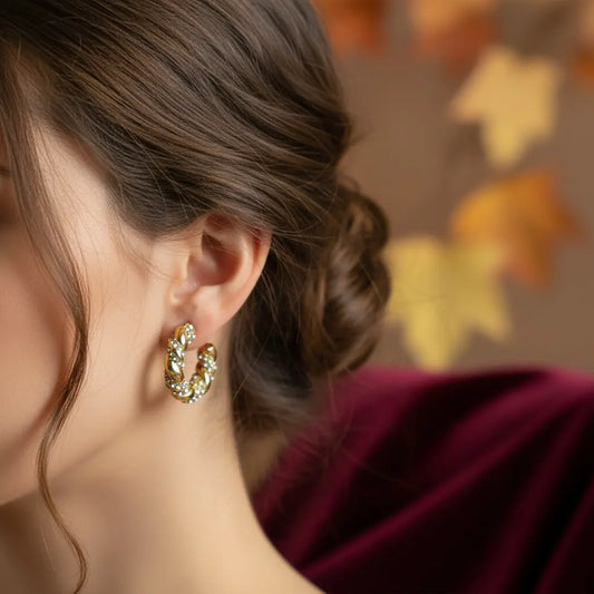 Twilight Twist Pavé Hoops