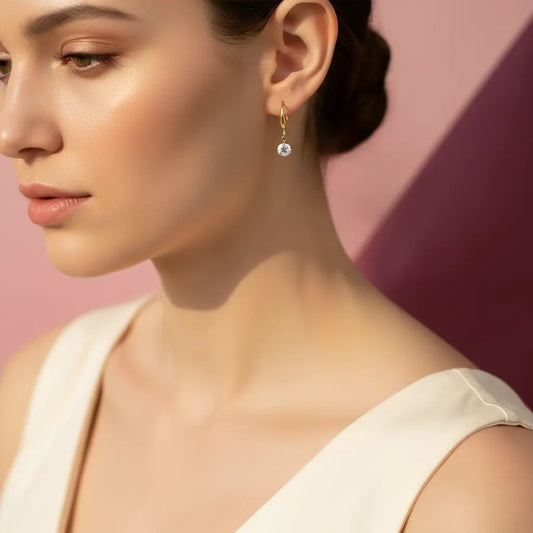 Solitaire Glow Drop Earrings