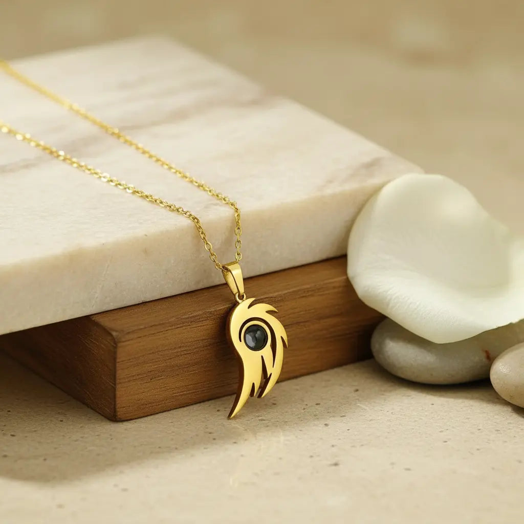 Golden Winged Aura Necklace