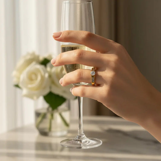 Royal Solitaire Crystal Ring