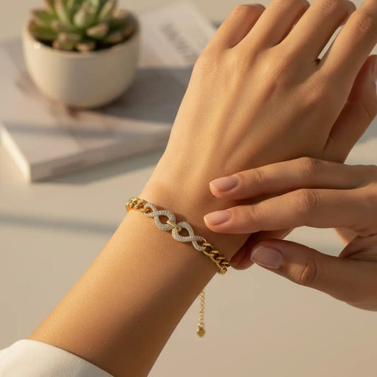 Infinity Sparkle Link Bracelet