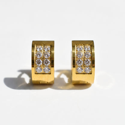 Lumiere Pave Huggie Earrings