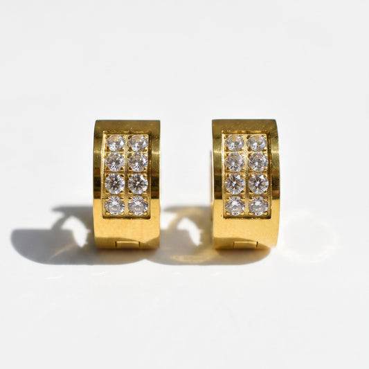 Lumiere Pave Huggie Earrings