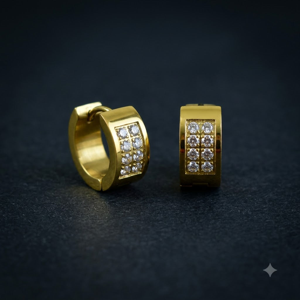 Lumiere Pave Huggie Earrings