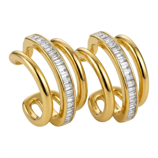 Aurora Triple Loop Earrings