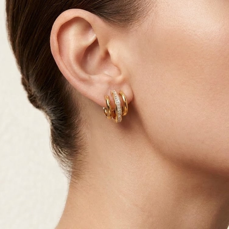 Aurora Triple Loop Earrings