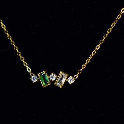 Emerald Duo Spark Necklace