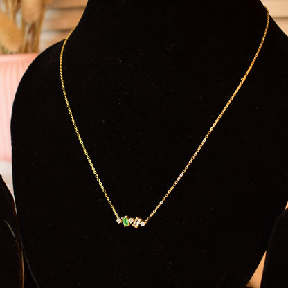 Emerald Duo Spark Necklace
