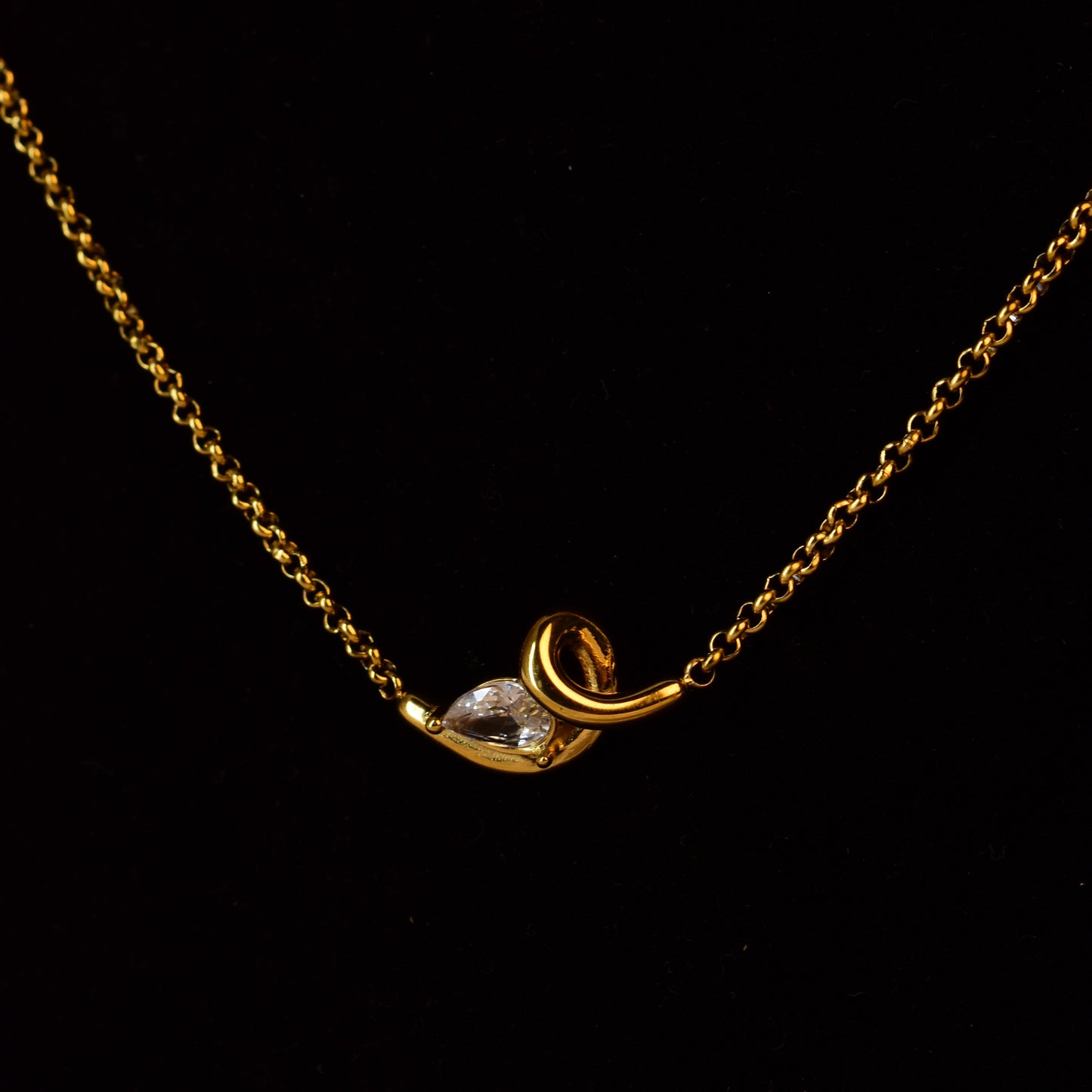 Crystal Ribbon Necklace