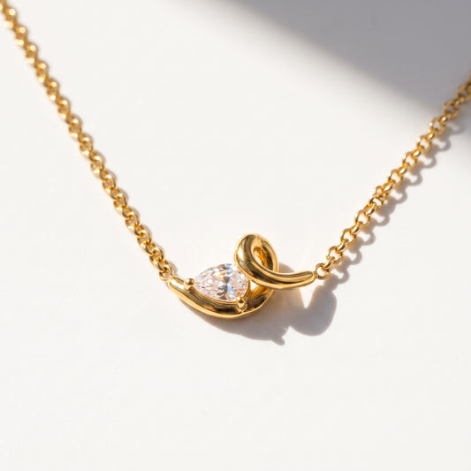 Crystal Ribbon Necklace