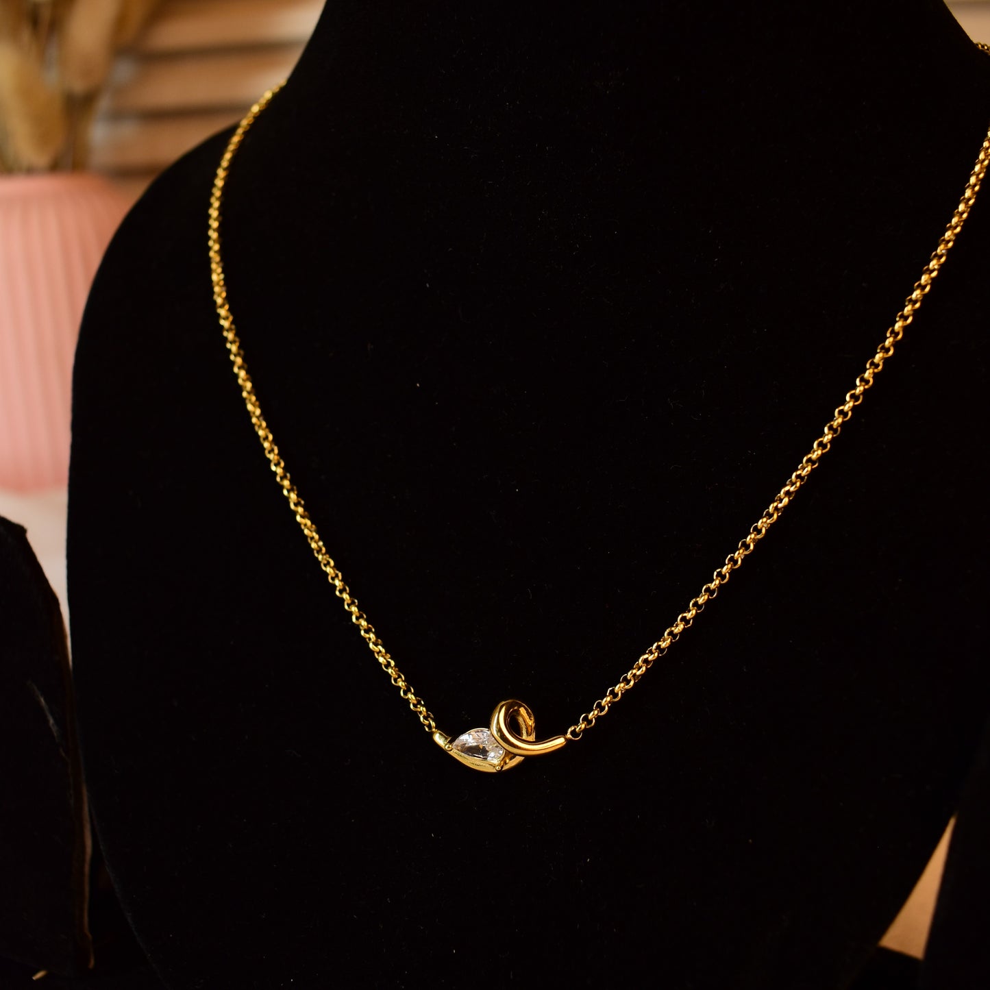 Crystal Ribbon Necklace