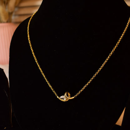 Crystal Ribbon Necklace