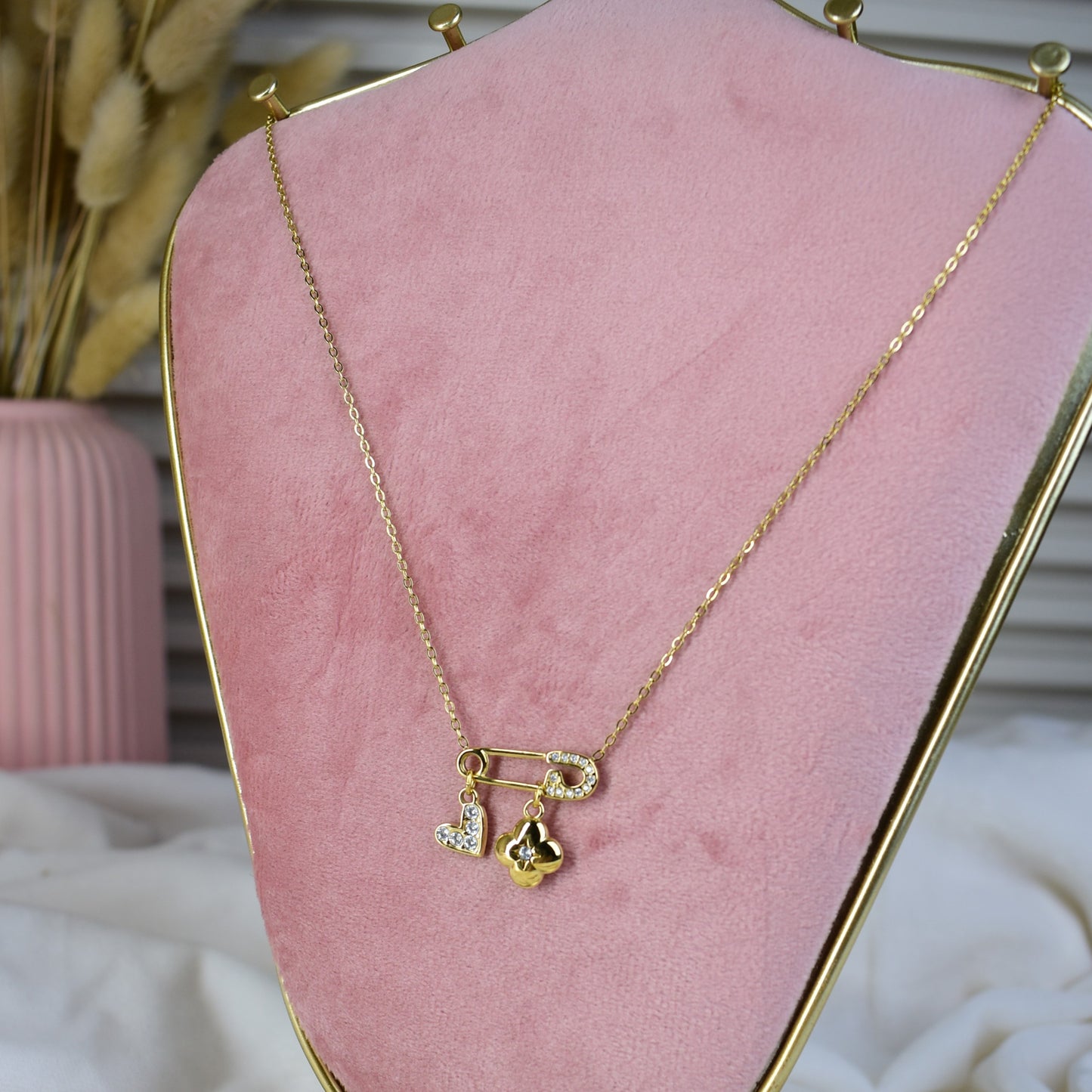 Lucky Hearts Charm Necklace