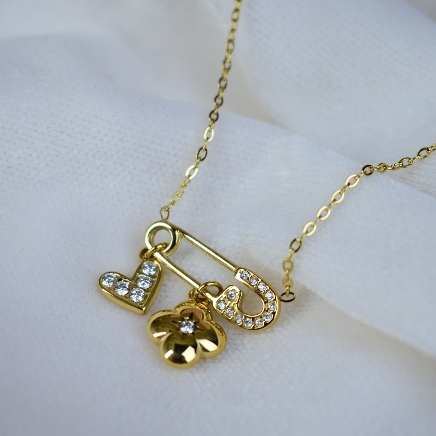 Lucky Hearts Charm Necklace