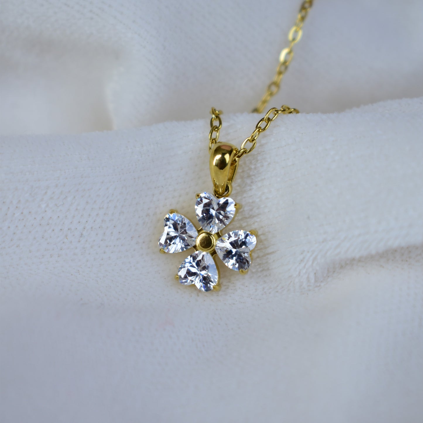 Petal Glow Drop Necklace