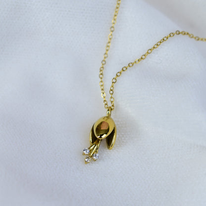 Crystal Bud Pendant Necklace