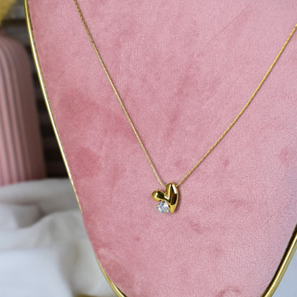 Crystal Heart Glow Necklace