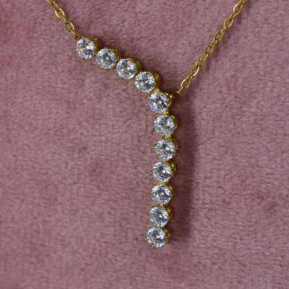 Luxe Lariat Crystal Necklace