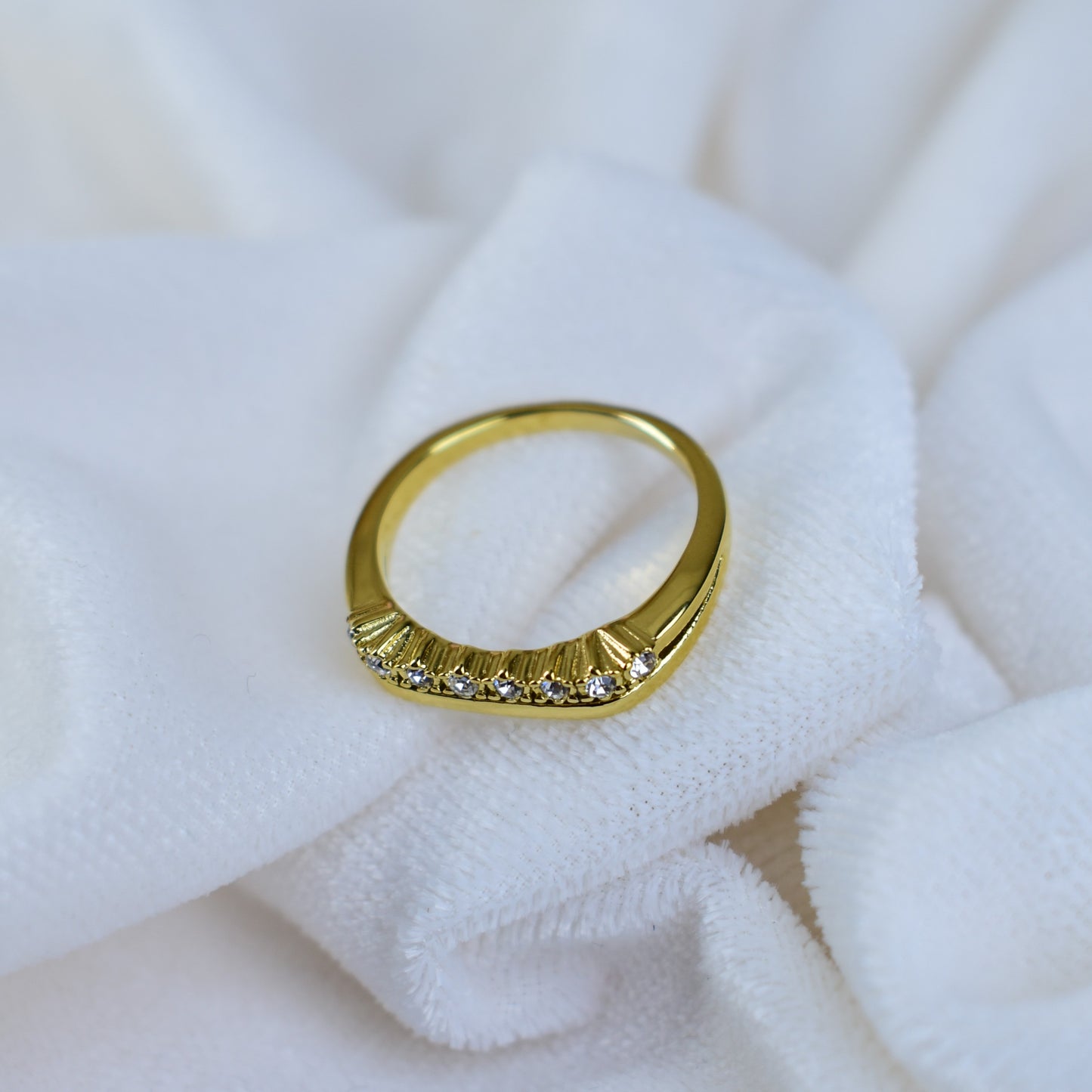 Celeste Crystal Band Ring