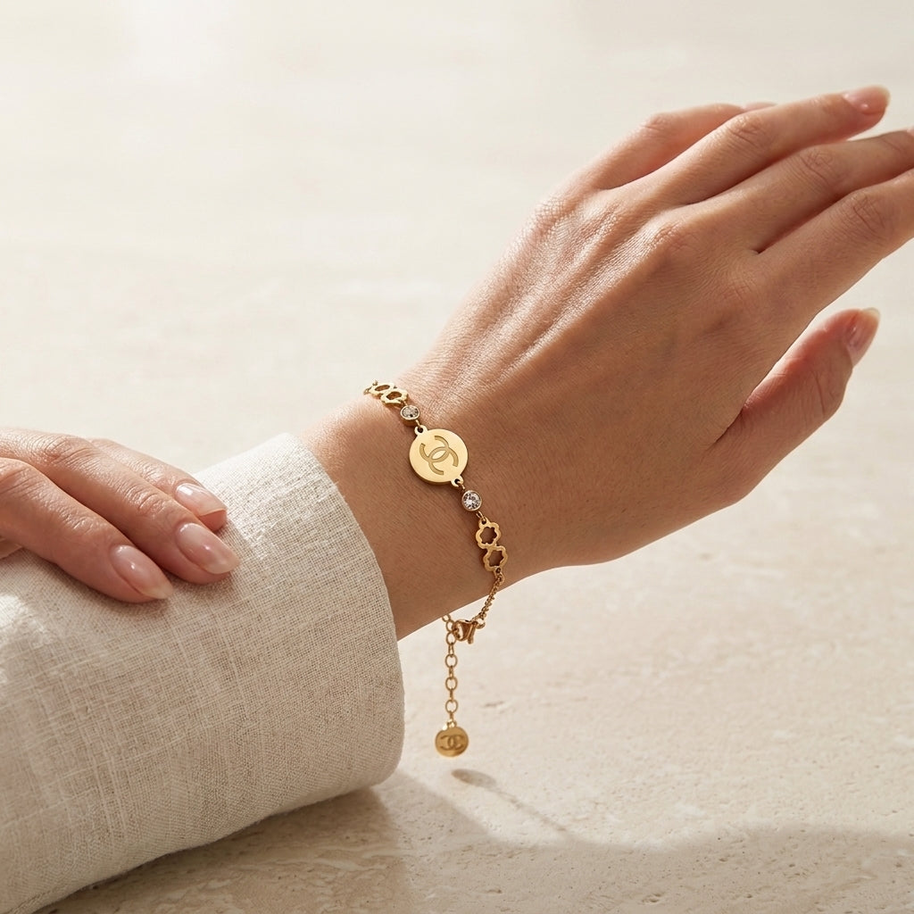 Golden Medallion Bracelet
