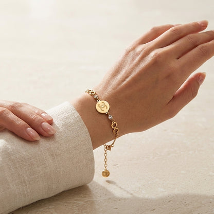 Golden Medallion Bracelet