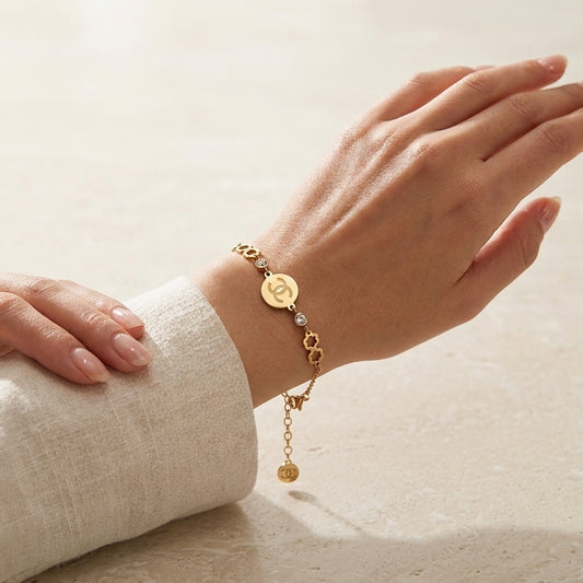 Golden Medallion Bracelet