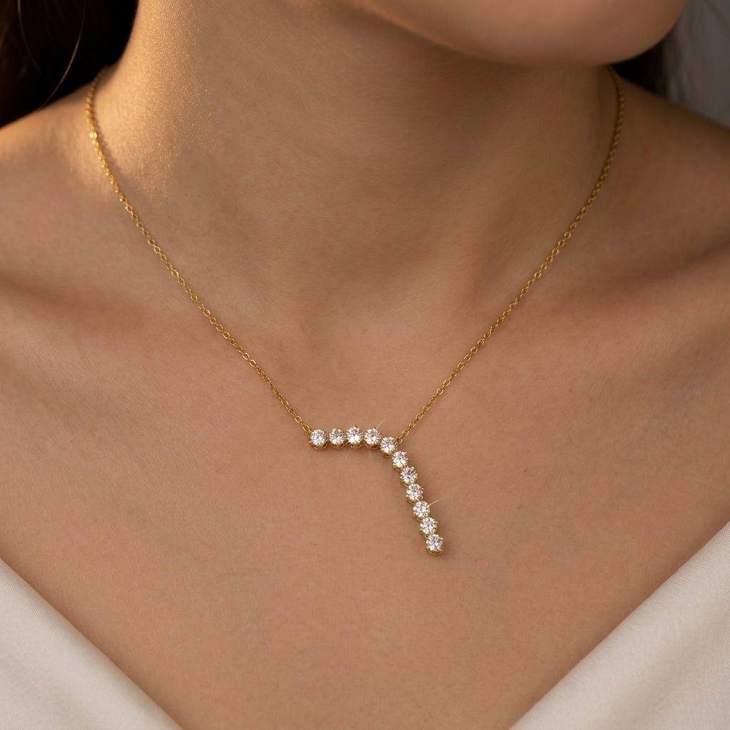 Luxe Lariat Crystal Necklace