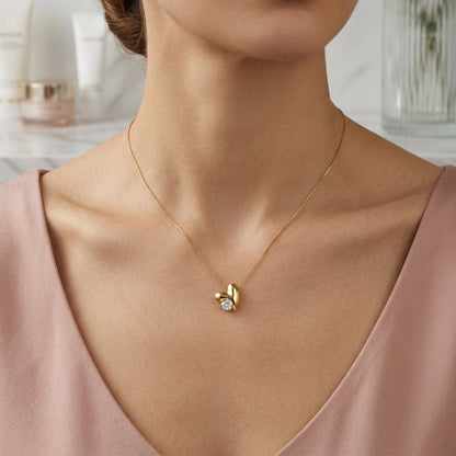 Crystal Heart Glow Necklace