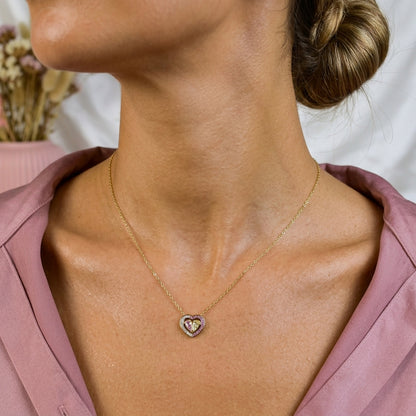 Blush Twin Heart Necklace