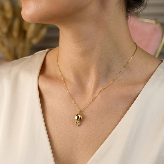 Crystal Bud Pendant Necklace