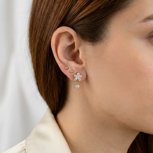 Daisy Spark Drop Studs