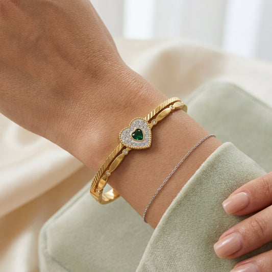 Emerald Love Bangle