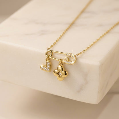 Lucky Hearts Charm Necklace