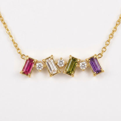 Multicolor Prism Charm Necklace