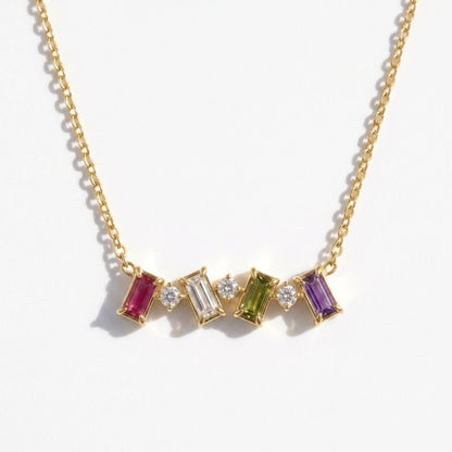 Multicolor Prism Charm Necklace