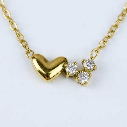 Crystal Heart Whisper Necklace