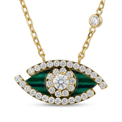 Emerald Evil Eye Necklace