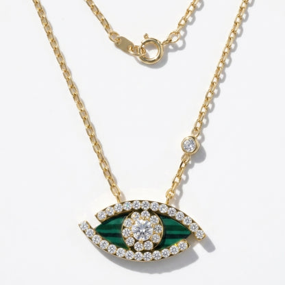 Emerald Evil Eye Necklace